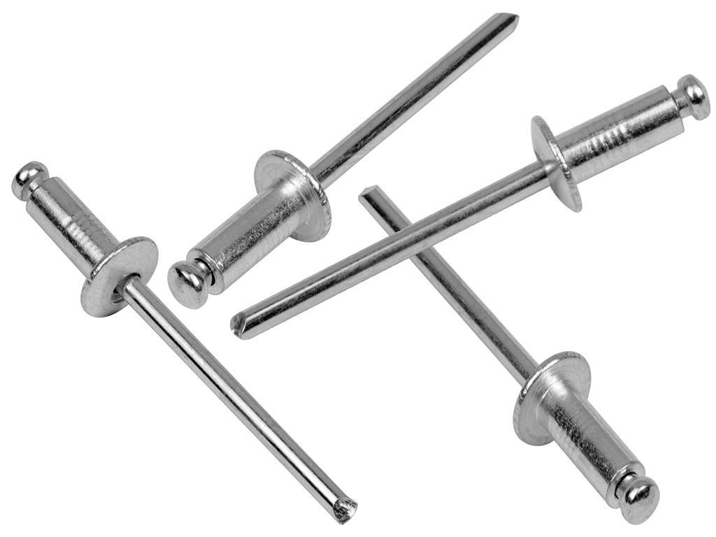 100pcs Metal M4 4x10mm Aluminum Open End Blind Dome Head